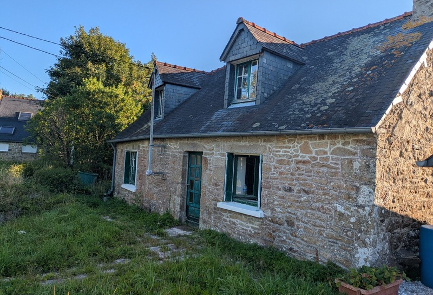 MELLIONNEC MAISON EN PIERRE SOUS ARDOISES A RENOVER 2 PIECES 55m² PARCELLE ATTENANTE DE 292 m² — photo 1