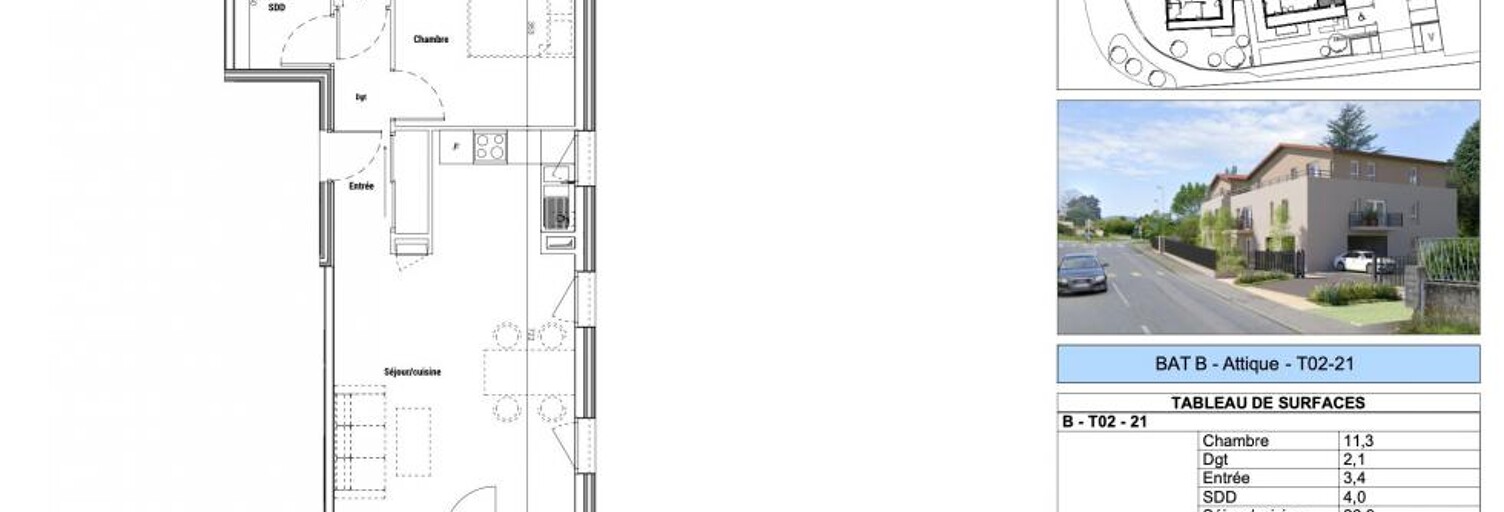 Appartement 2 Pièces 48 m² à vendre à Saint-Laurent-d'Agny (69440)