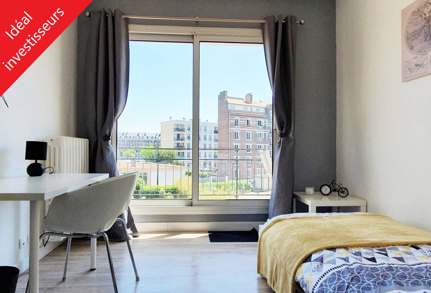 LE HAVRE COEUR DE VILLE NOTRE DAME VENTE RESIDENCE ETUDIANTE  10 CHAMBRES MEUBLEES AVEC BALCON — photo 1