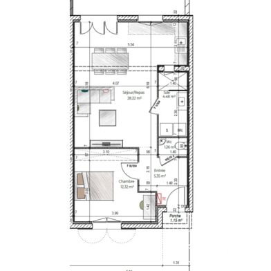 Maison 2 pièces 300000 €