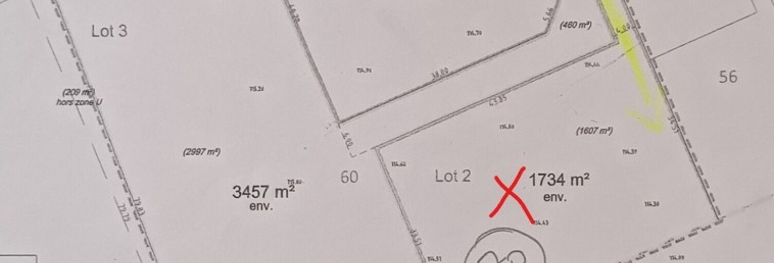 Terrain  1734 m² à vendre à Vaudesincourt (51600)