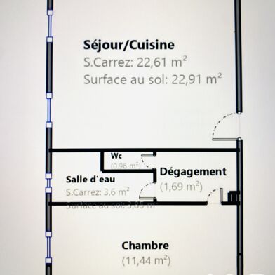 Appartement 2 pièces 190500 €