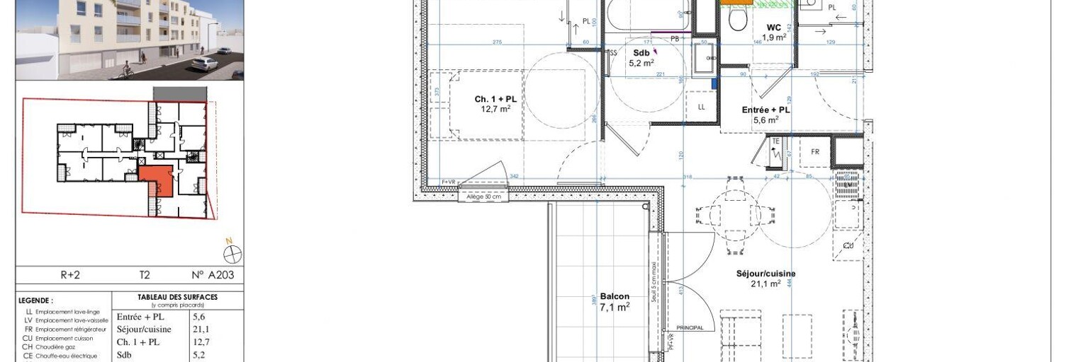 Appartement 2 Pièces 45 m² à vendre à Genas (69740)