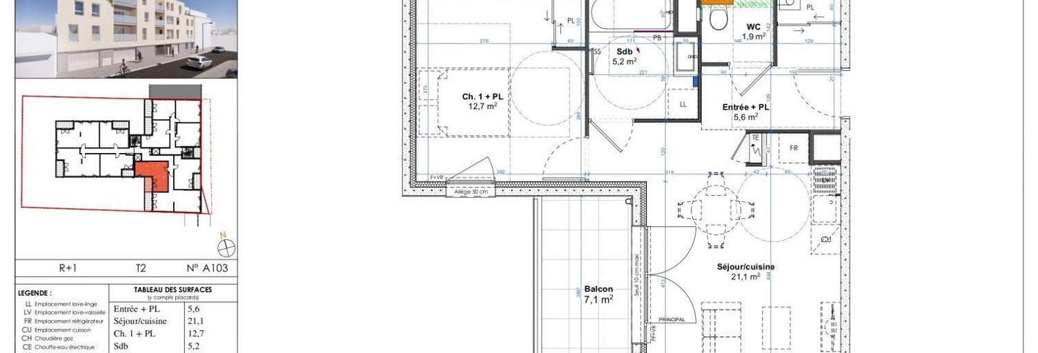 Appartement 2 Pièces 46 m² à vendre à Genas (69740)
