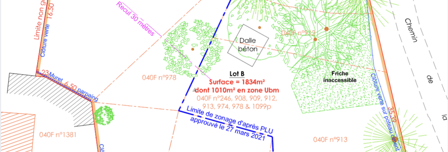 Terrain  1834 m² à vendre à Chaumes-en-Retz (44680)