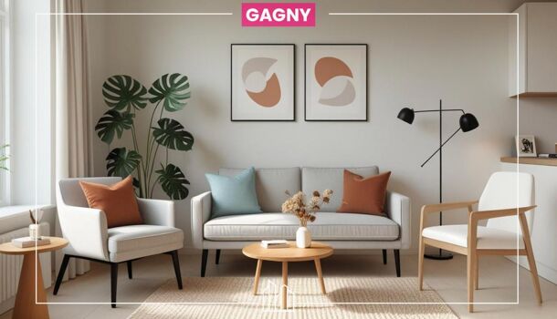 Appartement 3 pièces  à vendre Gagny 93220