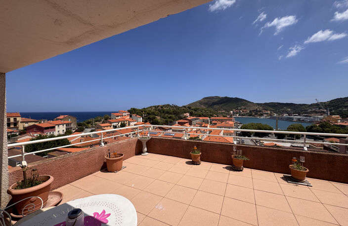 PORT-VENDRES SUPERBE APPARTEMENT AVEC IMMENSE TERRASSE ET SUPERBE VUE SUR LE PORT — photo 4