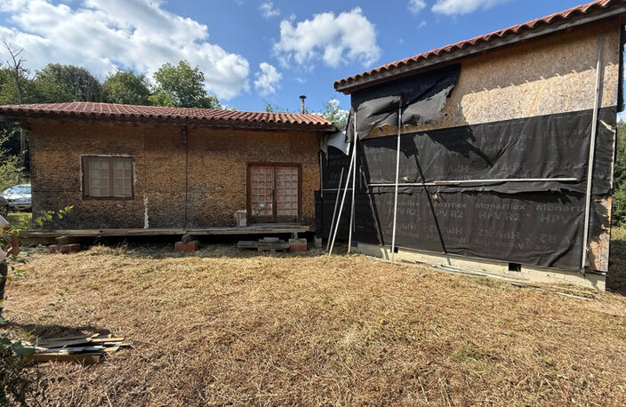 Dpt Hautes Pyrénées (65), à vendre LALANNE Maison à ossature bois inachevée T2 de 70 m² habitables sur 1756 m² de terrain, au calme — photo 4