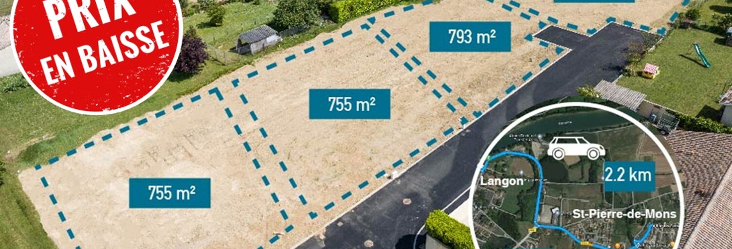 Terrain 863 m² à construire Langon (33210)