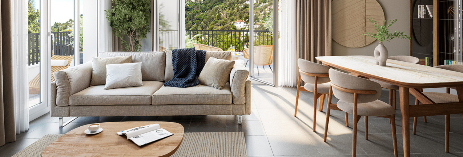 Appartement neuf T2, T3, T4 Pièce 44 à 93 m² à vendre à Saint-André-de-la-Roche (06730)