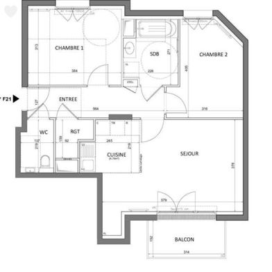 Appartement 3 pièces 518000 €