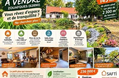 CALME ET POTENTIEL EXCEPTIONNEL ! Plain-Pied de 145 m² sur 2381 m² à Zouafques — photo du bien