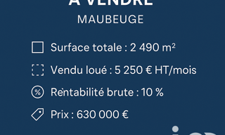 Immeuble  2490 m² à vendre à Maubeuge (59600)