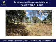 TERRAIN CONSTRUCTIBLE - 924 m²  - A VENDRE - TALMONT ST HILAIRE — photo 2