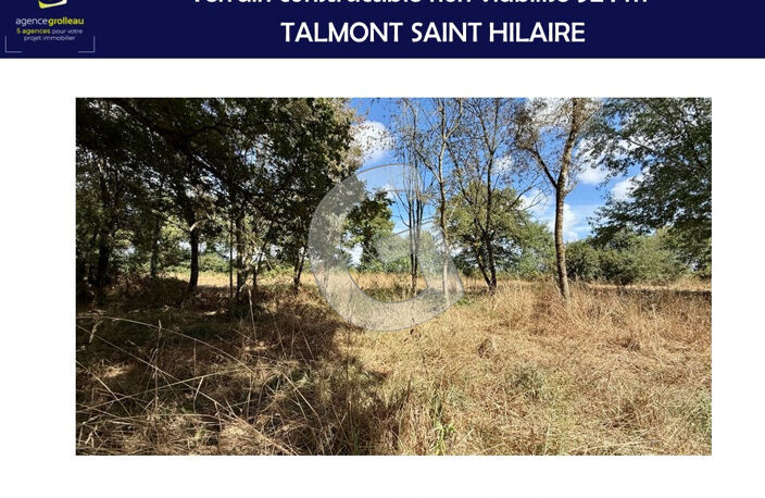 TERRAIN CONSTRUCTIBLE - 924 m²  - A VENDRE - TALMONT ST HILAIRE — photo 2