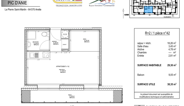 Appartement 1 pièces  à vendre Arette 64570