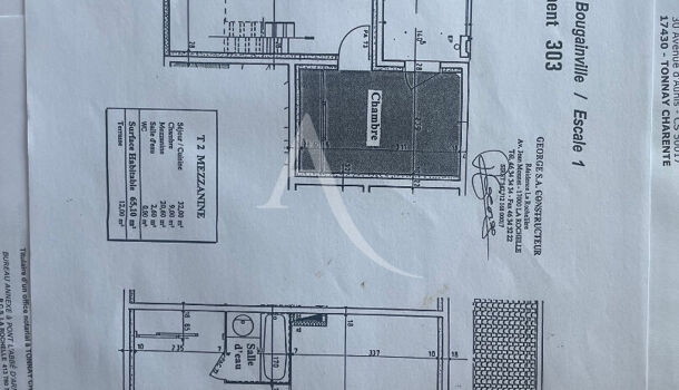 Appartement 3 pièces  à vendre Rochefort 17300