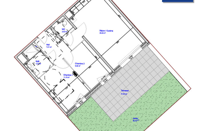 Appartement T3 avec terrasse et jardin à Croix — photo 4