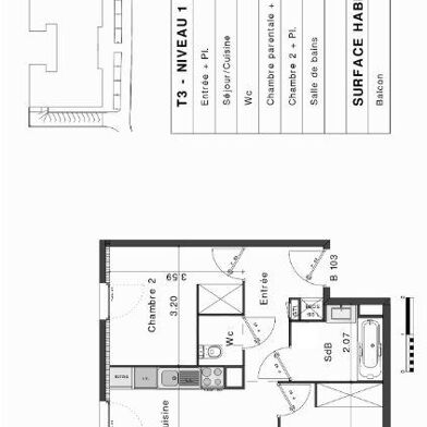 Appartement 3 pièces 269000 €