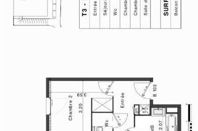 Appartement 3 pièces 269000 €
