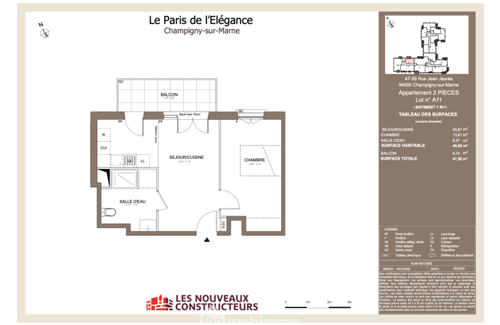 Appartement - 40.65m² - CHAMPIGNY SUR MARNE — photo 4