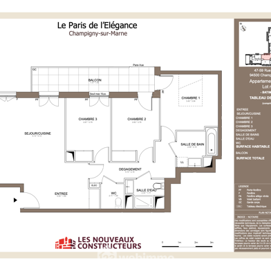 Appartement 4 pièces 603400 €