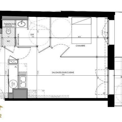 Appartement 2 pièces 162000 €