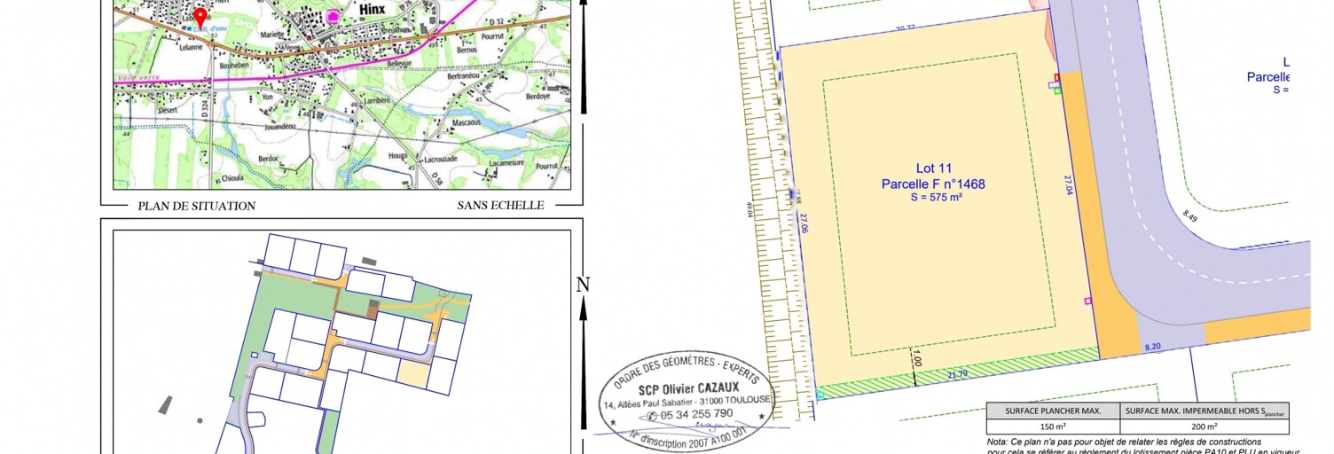 Terrain  575 m² à vendre à Hinx (40180)