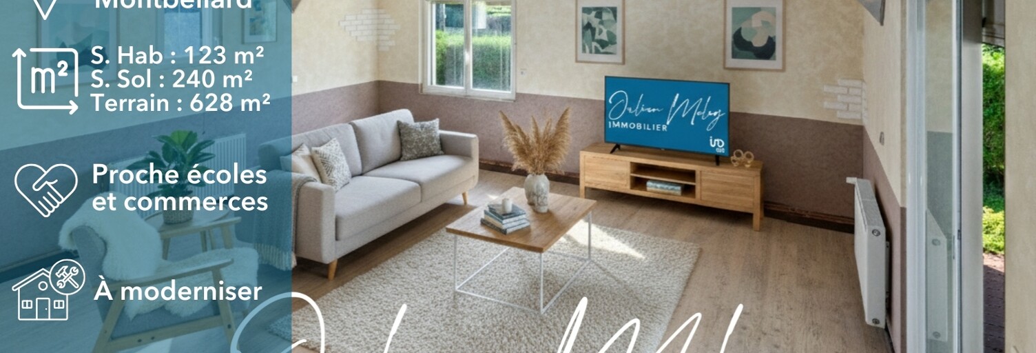 Maison 6 Pièces 123 m² à vendre à Courcelles-lès-Montbéliard (25420)