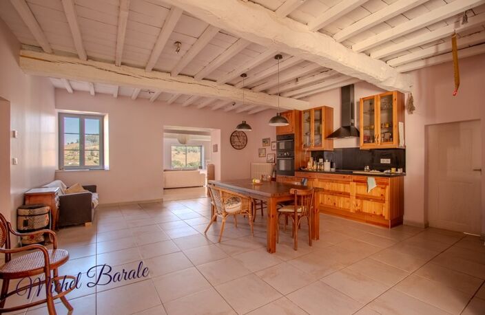 Ferme rénovée 205 m² – 6 chambres – terrain 16 000 m² – géothermie – vue – Montromant (69) — photo 5