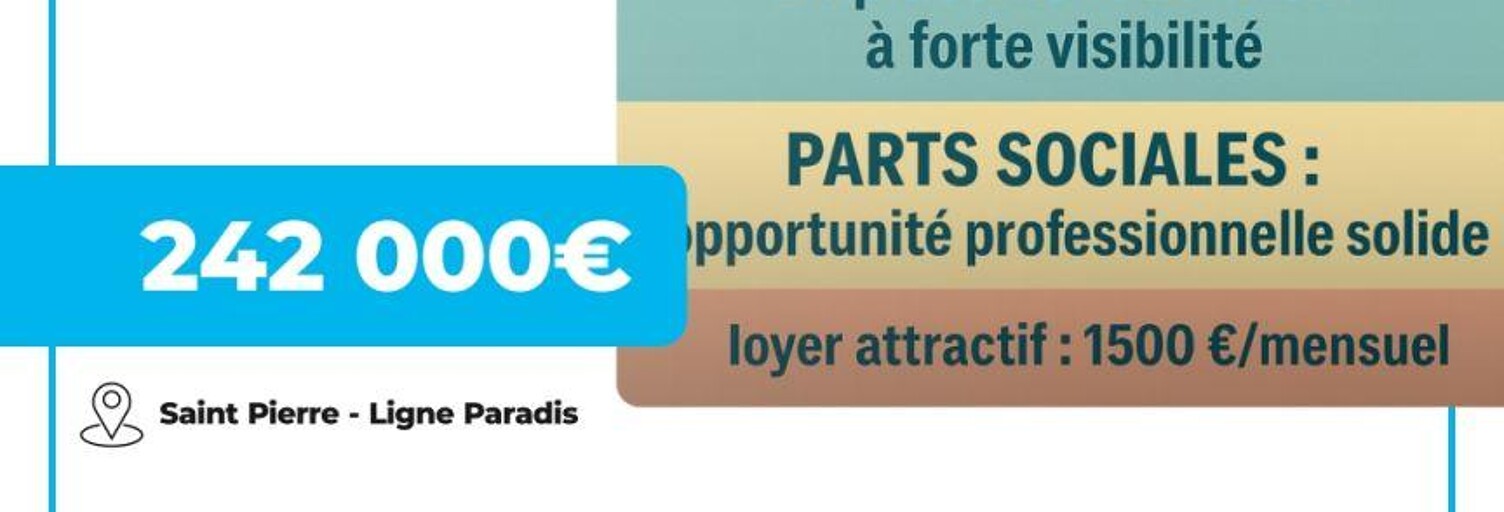 Commerce  72 m² à vendre à Saint-Pierre (97410)