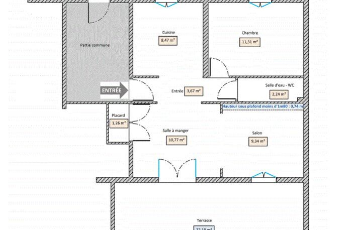 APPARTEMENT T2/3   -   VUE MER  PANORAMIQUE ! — photo 5