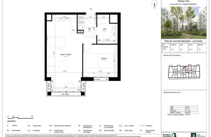 Appartement neuf - Petite Synthe - T2 de 45.9 m2 — photo 3