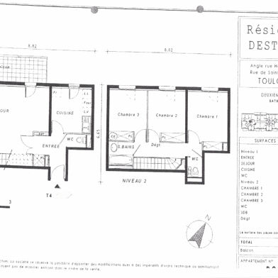 Appartement 4 pièces 825 €