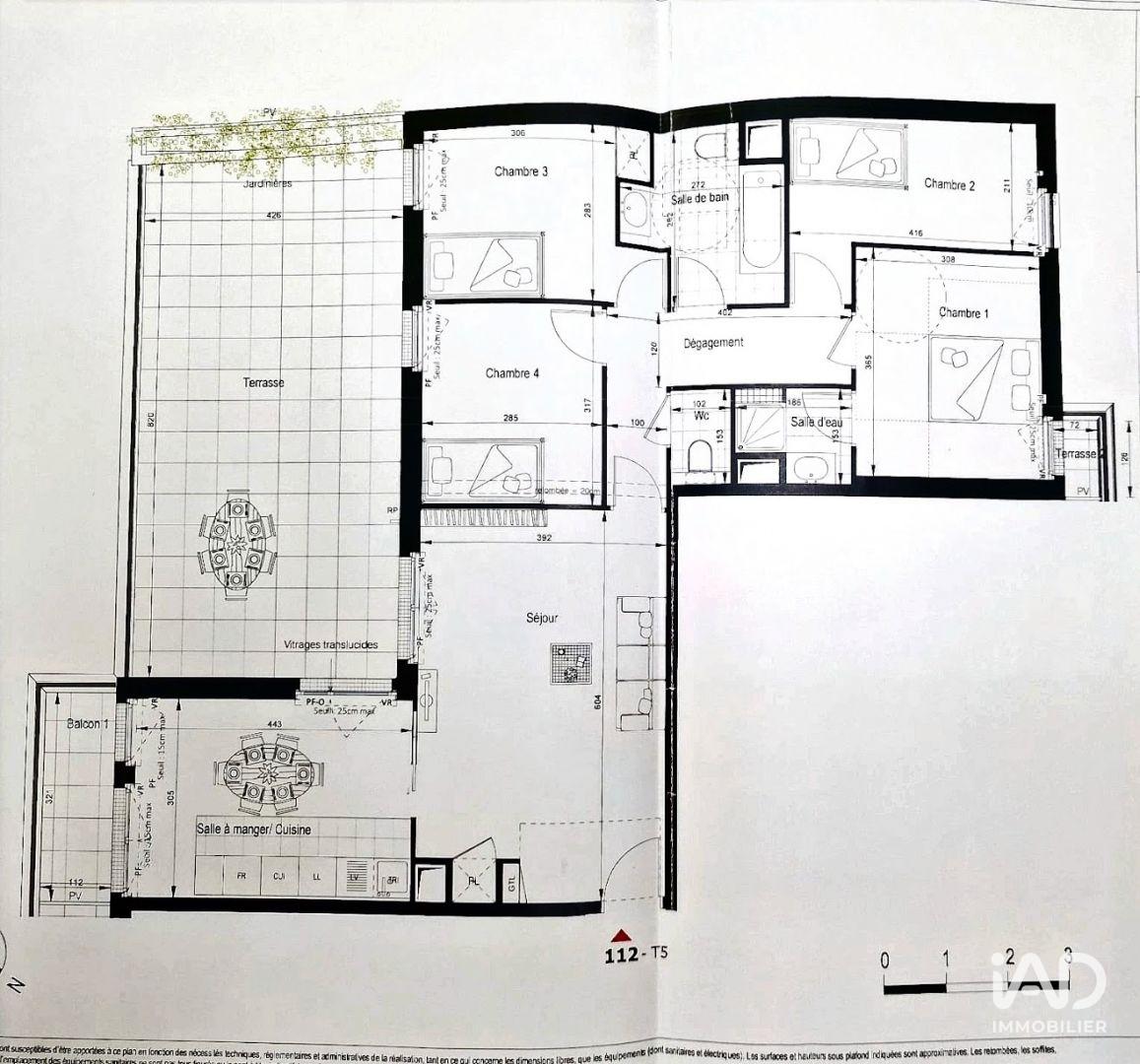 Clichy - 92m² - 5p. - 4ch.