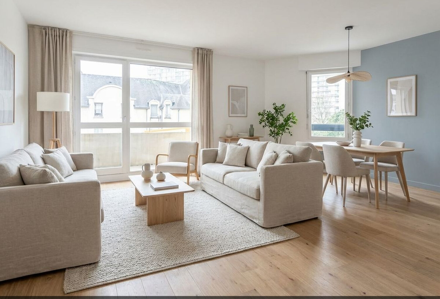 Appartement Rennes Type 3 de 65 m² avec balcon et parking — photo 1