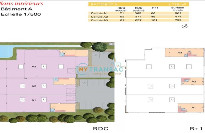My Transac vous propose à la vente des locaux d'activités neufs 1 775m², 799m², 502m² et 474m² à Bondoufle — photo 2