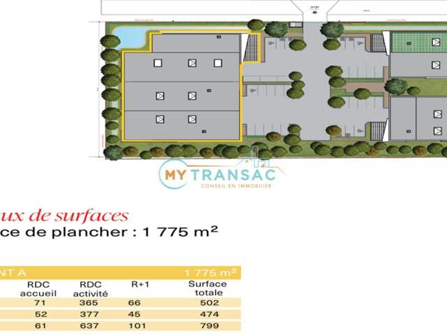 My Transac vous propose à la vente des locaux d'activités neufs 1 775m², 799m², 502m² et 474m² à Bondoufle — photo du bien