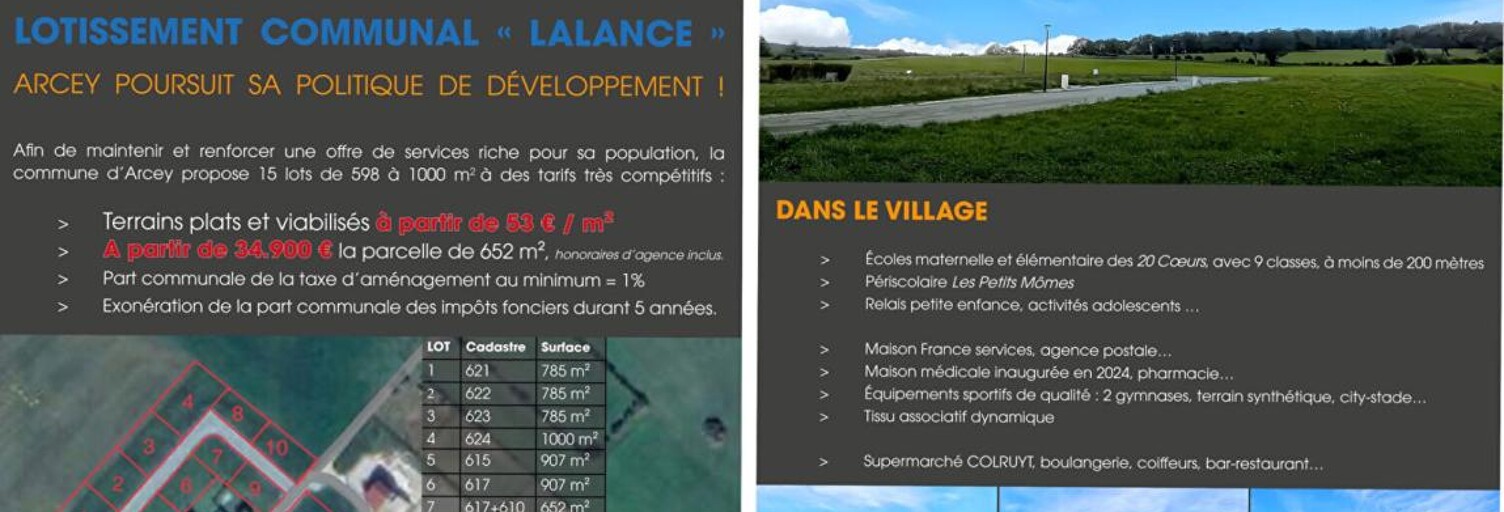 Terrain  754 m² à vendre à Arcey (25750)