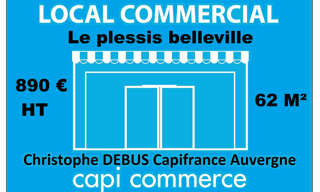 Commerce 1 Pièce 62 m² à louer à Le Plessis-Belleville (60330)