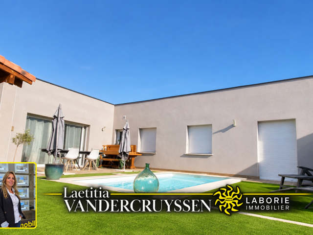 A vendre villa T4 de plain-pied 107 m2 avec piscine et garag — photo du bien