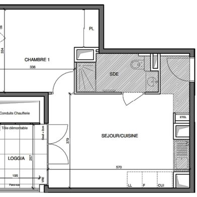 Appartement 2 pièces 332000 €