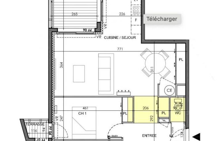 Appartement T3 avec terrasse et parking — photo 5