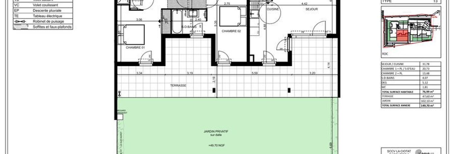 Appartement 4 Pièces 76 m² à vendre à La Ciotat (13600)