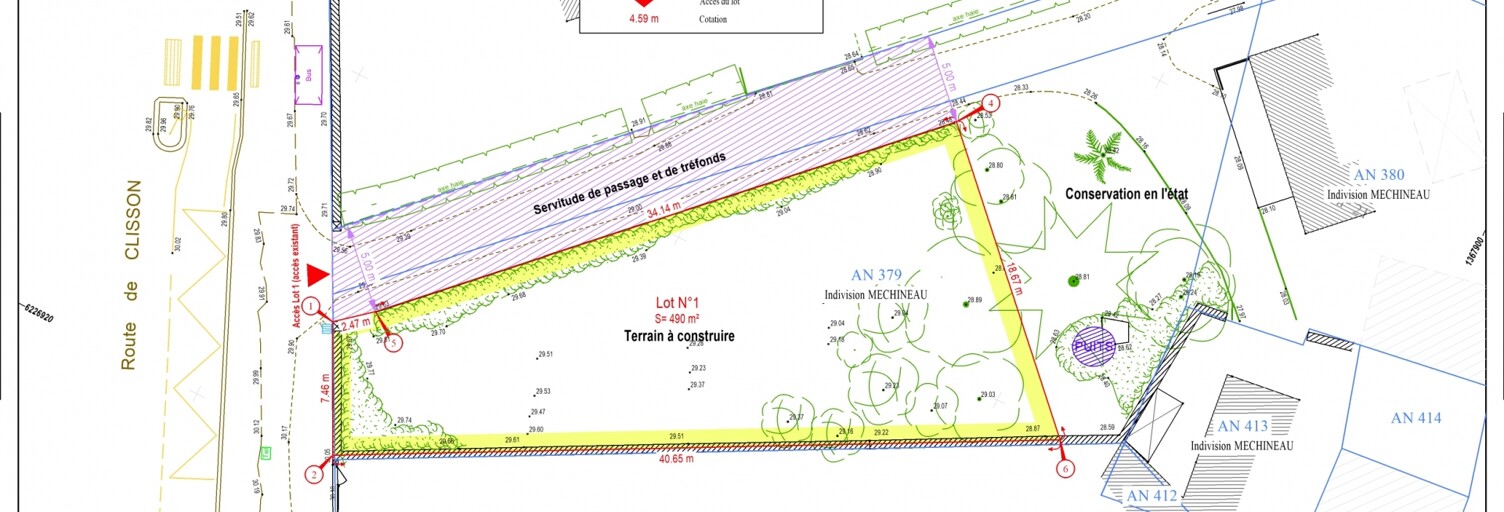 Terrain  490 m² à vendre à La Haie-Fouassière (44690)
