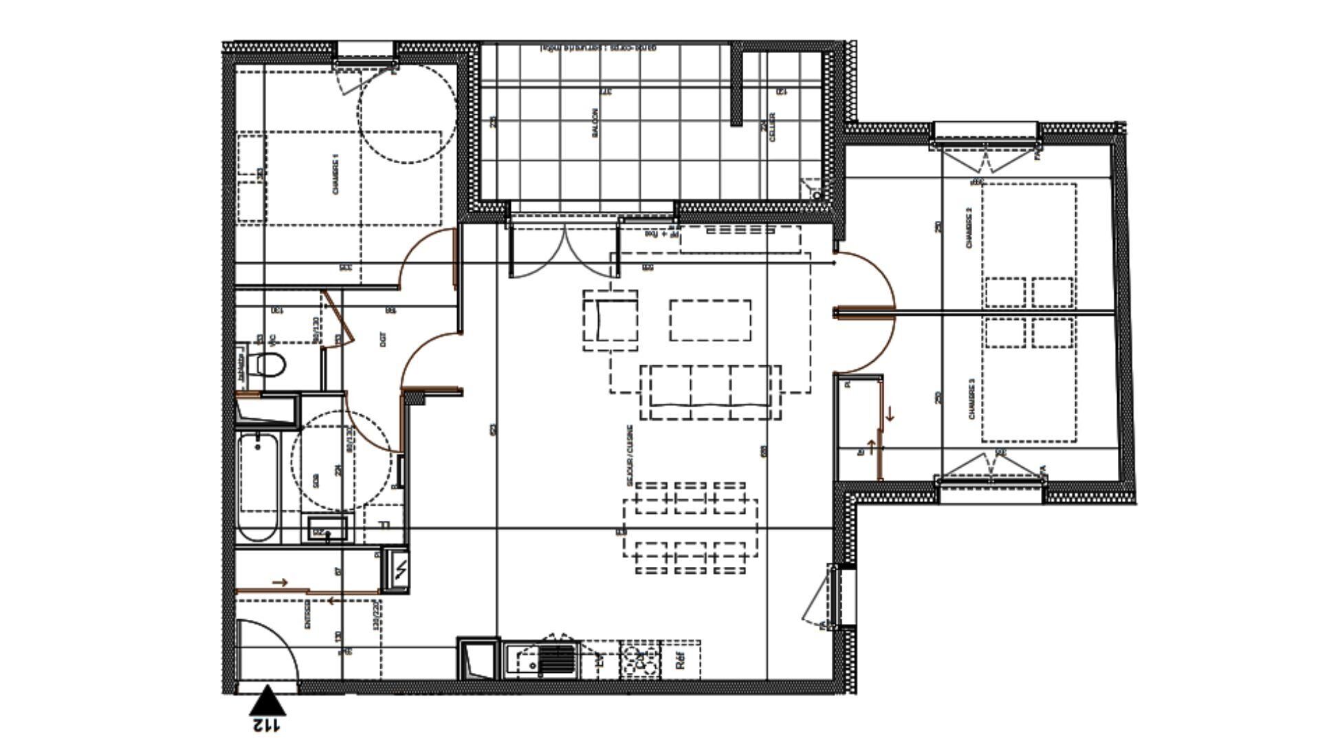 Annecy - 88m² - 4p. - 3ch.