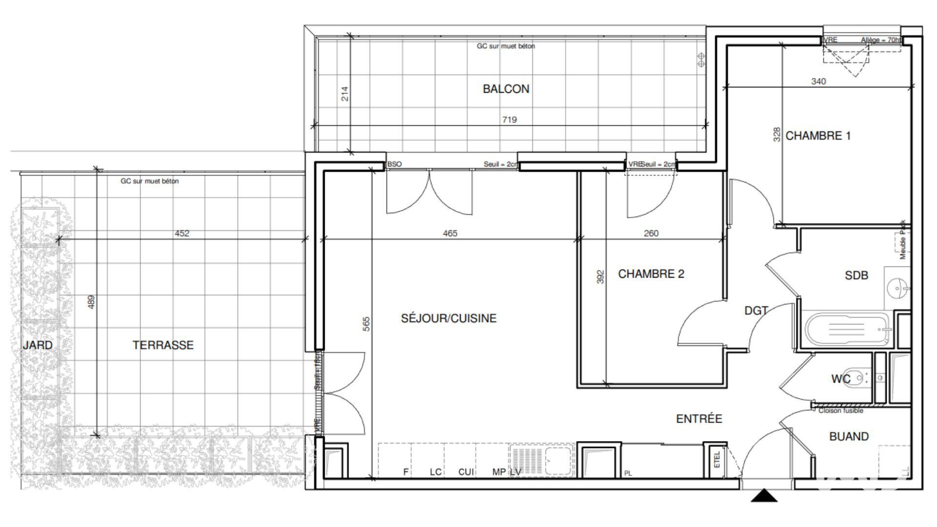 Annecy - 65m² - 3p. - 2ch.