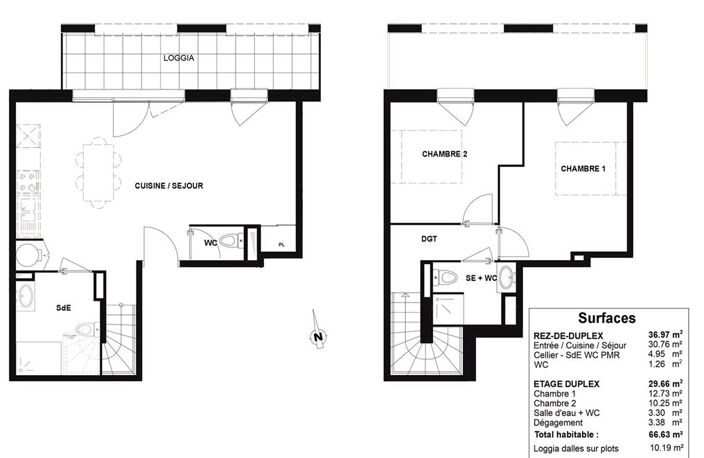 T3 - 66.71m ² — photo 2