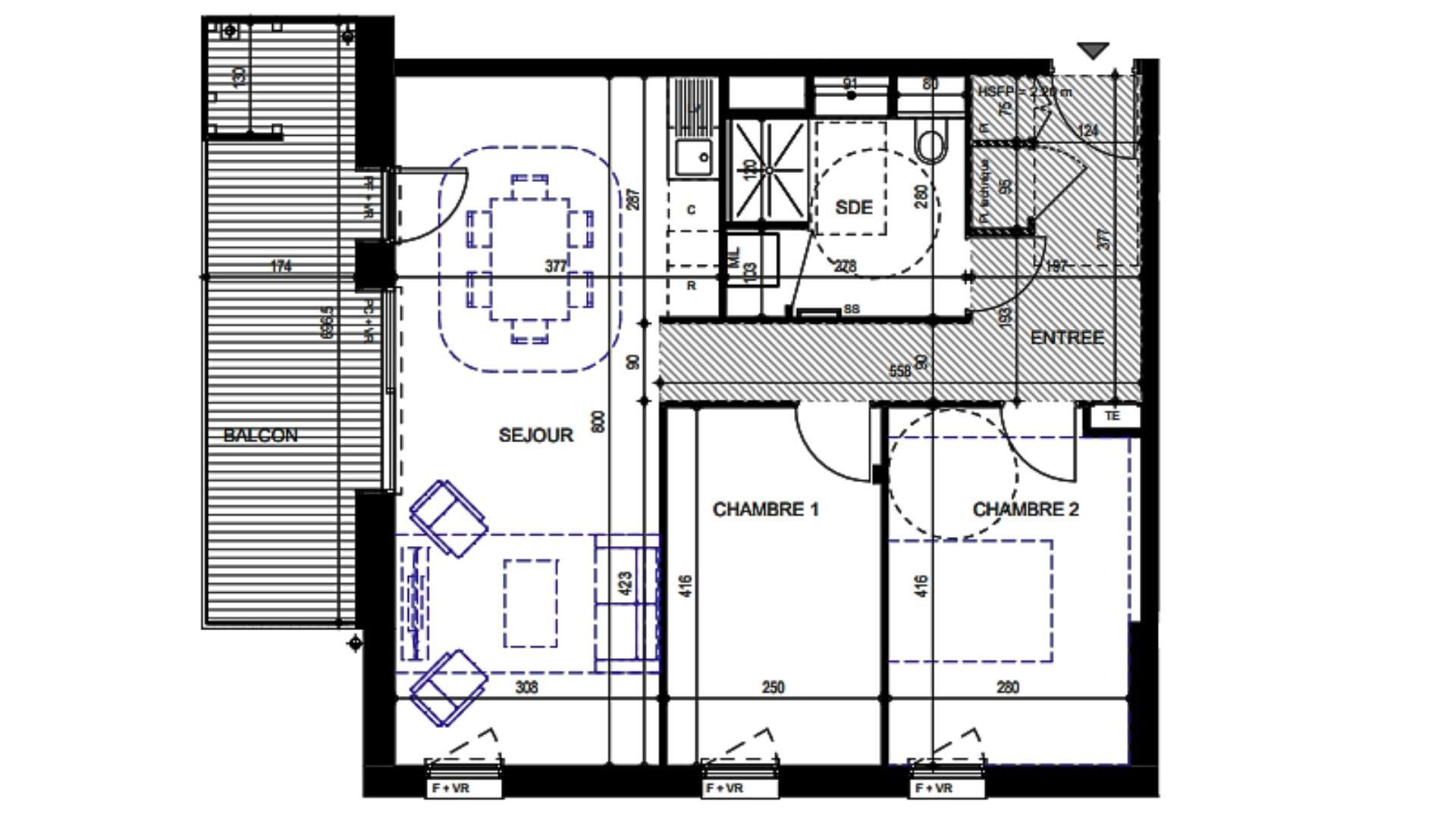 Annecy - 66m² - 3p. - 2ch.