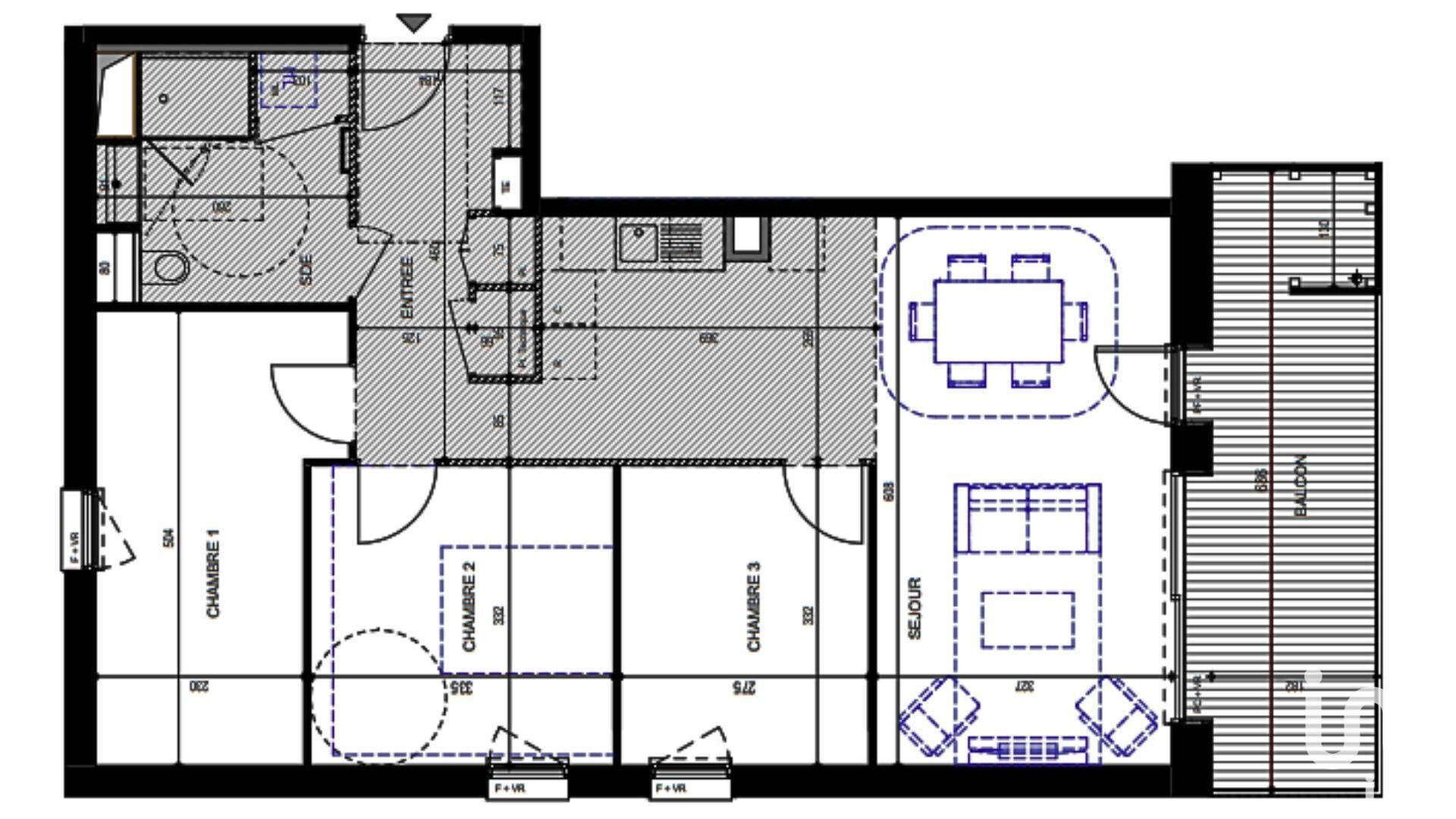Annecy - 77m² - 4p. - 3ch.